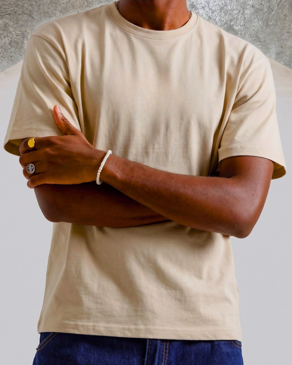 beige basic tee