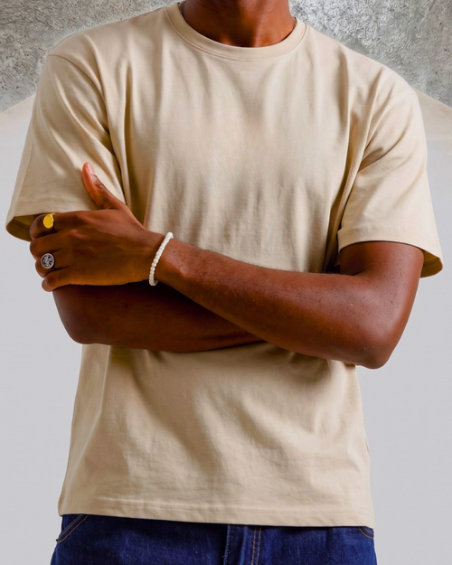 beige basic tee